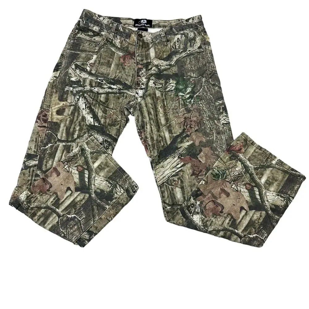 Mossy Oak Camo Pants Mens 36x30 Infinity Brown Green Excellent Cotton 55761-CI